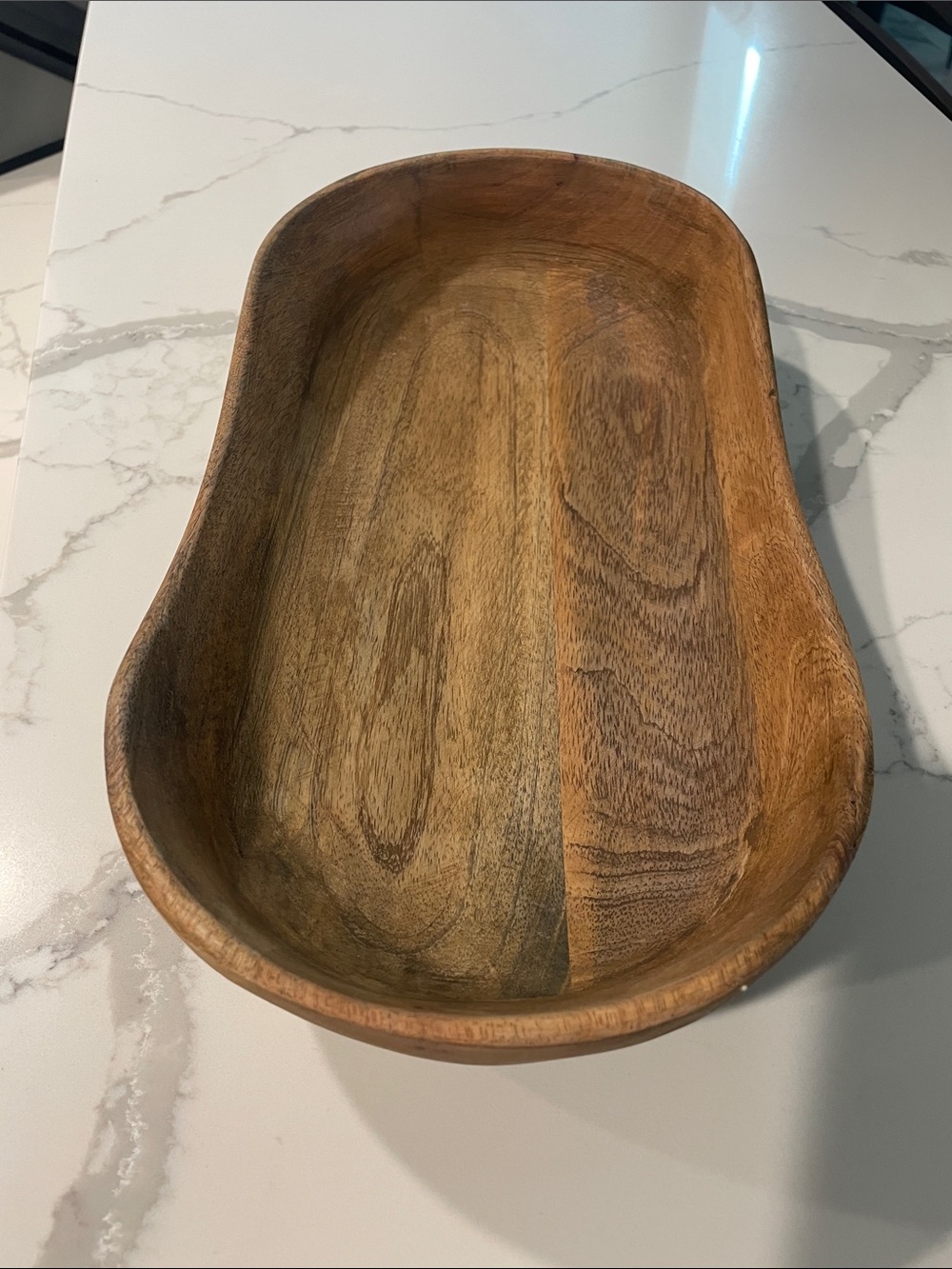Natural Wood Dough Bowl - Brown - Picture 4 of 6
